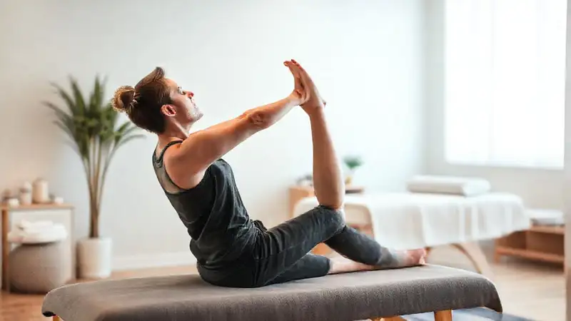 Persona relajada en ambiente de terapia integral