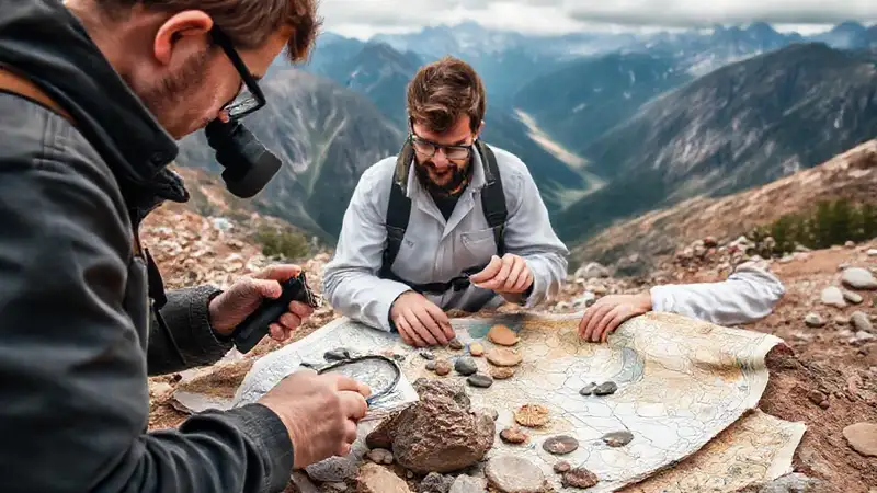 Exploración geológica con mapas