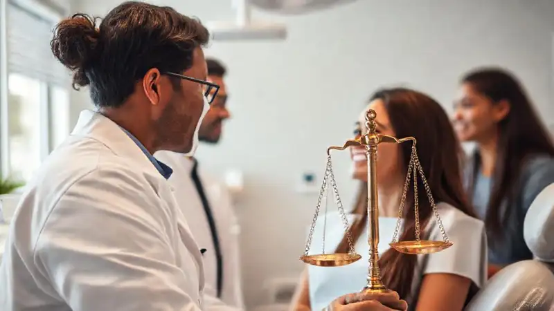 Consulta dental ética en ambiente moderno y justo