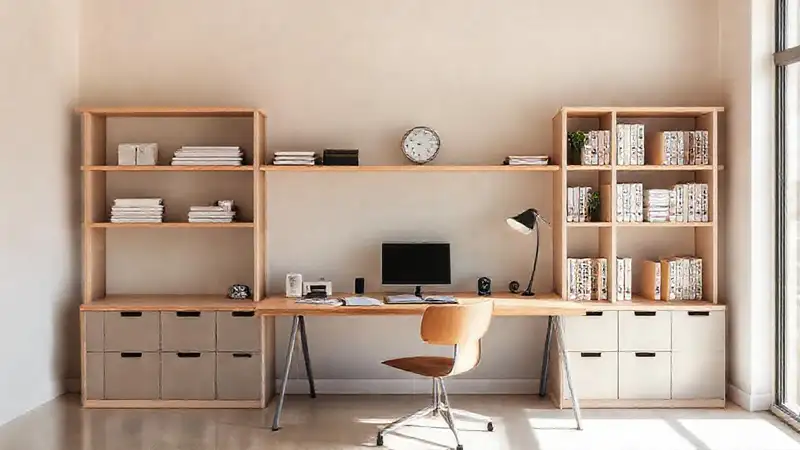 Espacio de estudio tranquilo y organizado