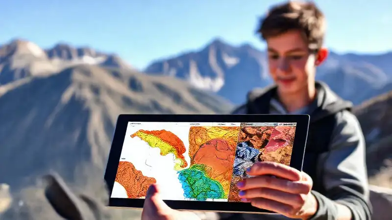 Estudiantes usan herramientas digitales para estudiar geología