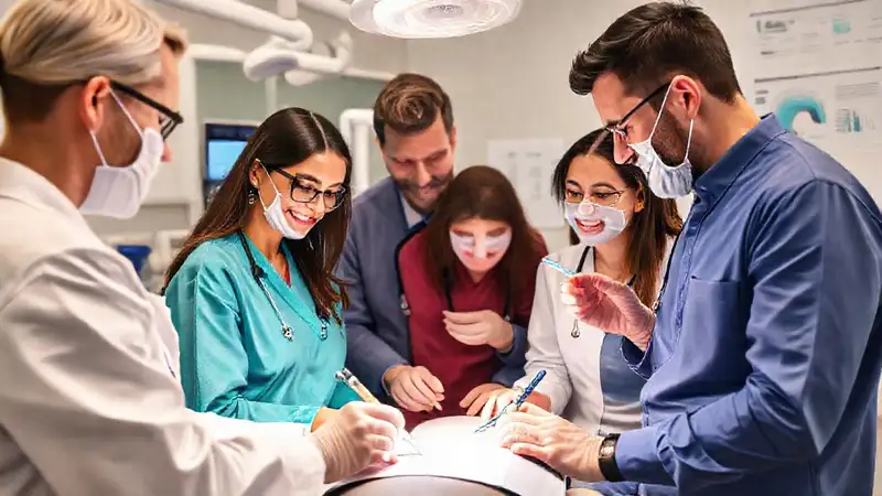 Profesionales dentales colaboran con tecnología avanzada