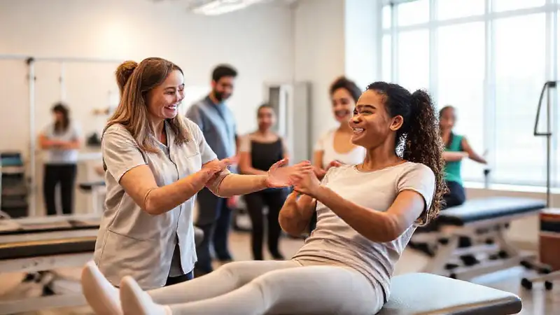 Paciente motivado en terapia en ambiente positivo
