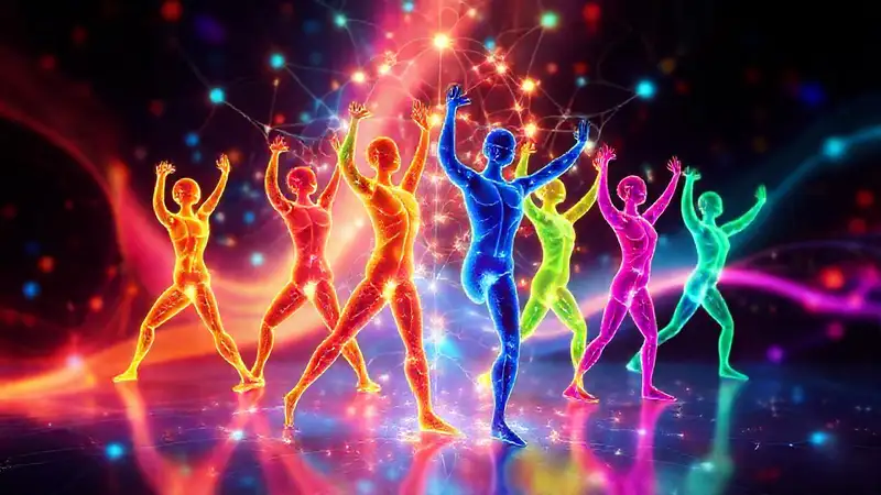 Figuras humanas, movimiento, neurotecnología, bienestar