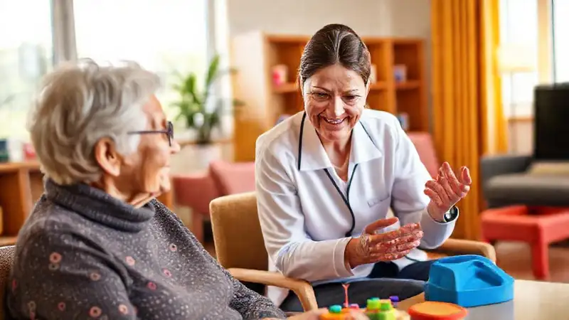 Sesión de terapia cognitiva con actividades positivas