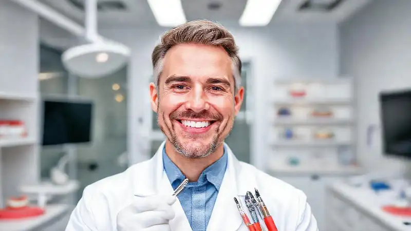 Dentista confiable en clínica moderna y luminosa