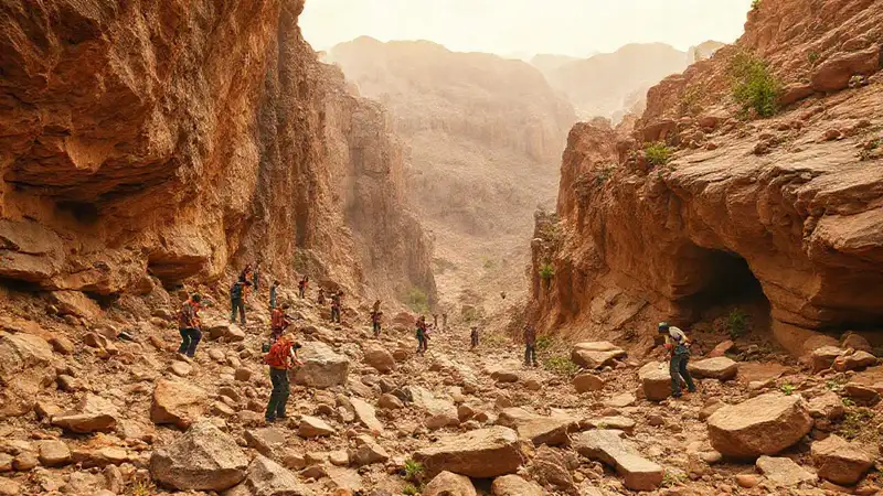 Escenas naturales y actividades geológicas educativas