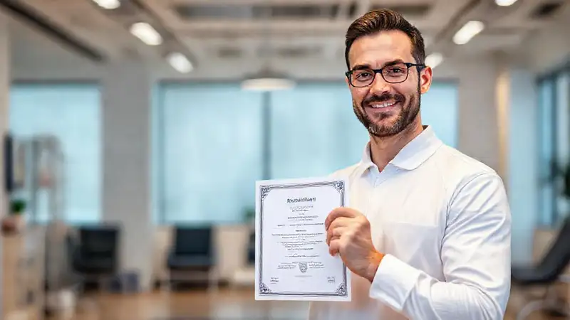 Fisioterapeuta certificado en clínica moderna y profesional