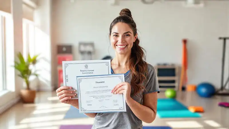 Terapeuta certificado en clínica moderna y vibrante