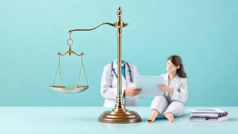 Símbolos profesionales en justicia y ética médica