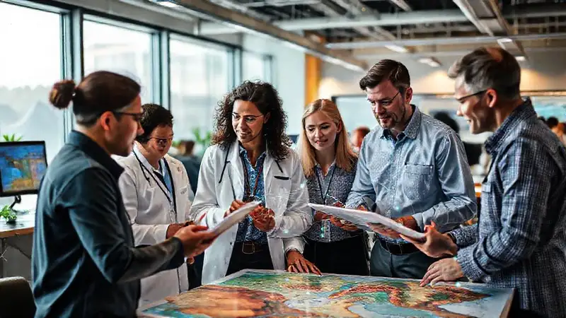 Trabajo interdisciplinario en geología con mapas digitales