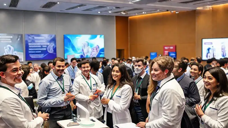Conferencia dental, networking y presentaciones profesionales