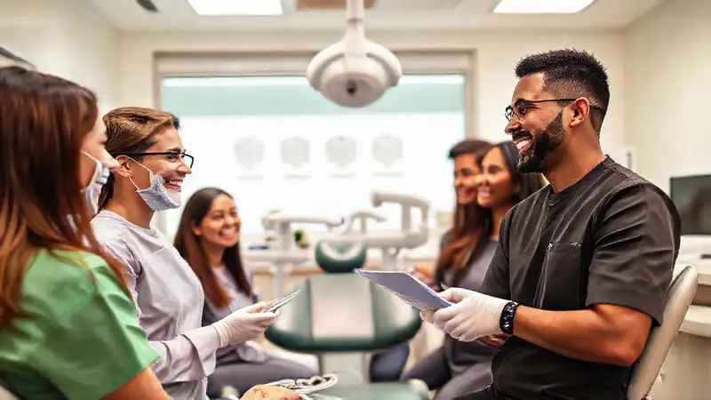 Estudiantes dentales, ética, comunicación y teamwork