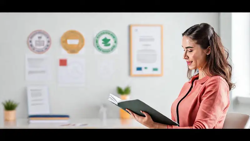 Certificación en nutrición con íconos y diseño moderno
