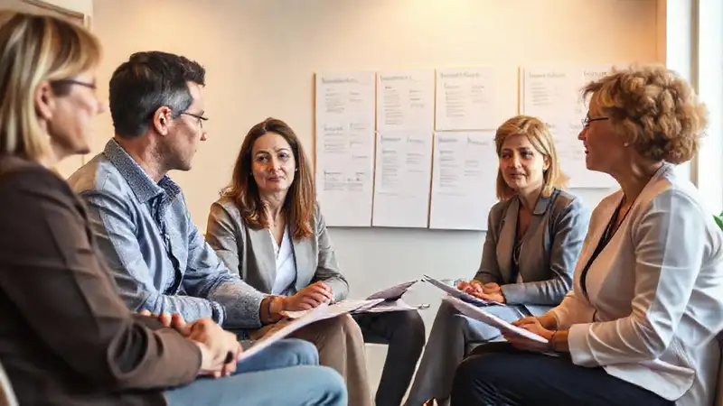 Reunión de éticas con terapeutas en equipo