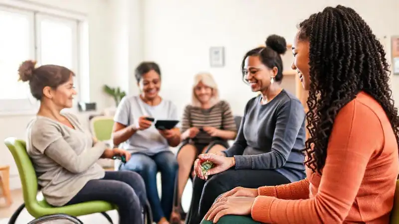 Sesión de terapia ocupacional en ambiente inclusivo