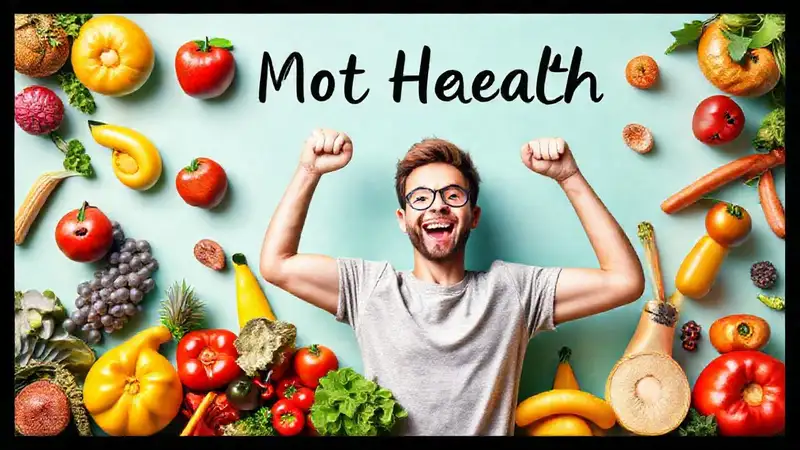 Cartel motivacional con frutas y alegría