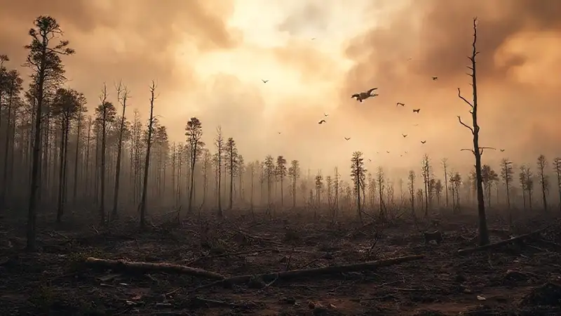 Deforestación y daños ambientales severos