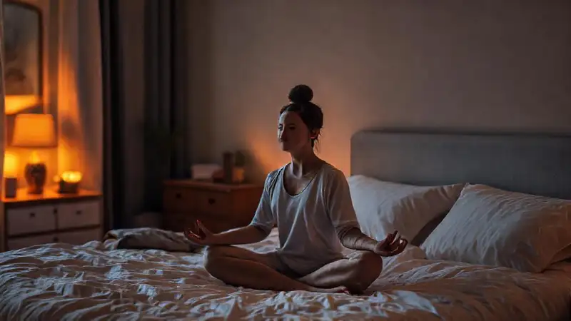 Habitación tranquila con meditación y ambiente sereno