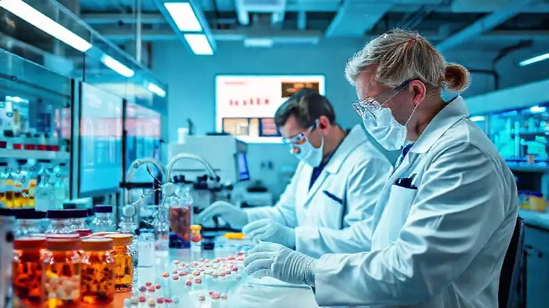 Investigación y producción farmacéutica innovadora moderna