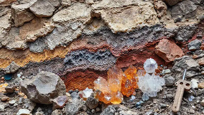 Tipos de rocas, minerales y terreno natural
