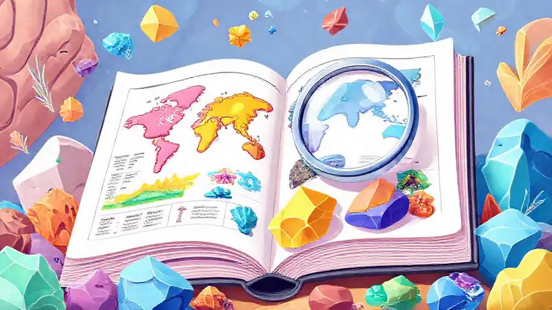 Libro ilustrado sobre minerales y geología