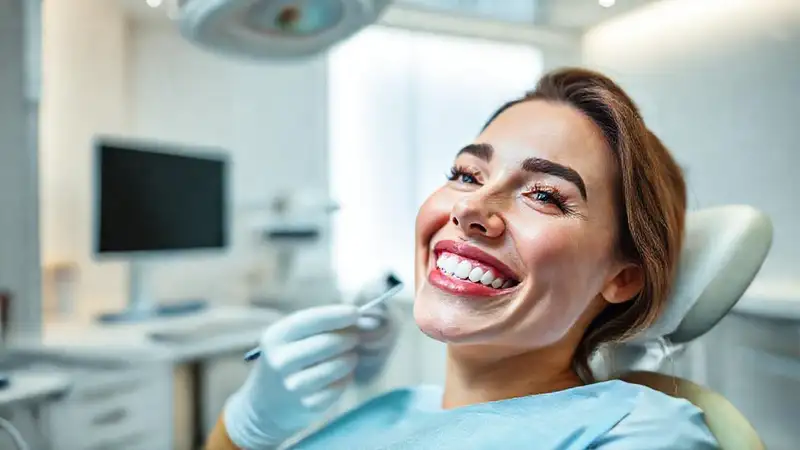 Clínica dental moderna con sonrisa y estética