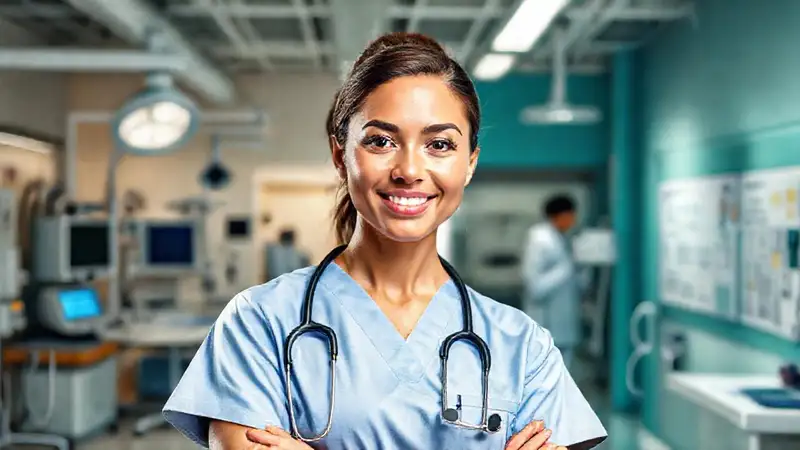 Enfermera profesional en entornos médicos modernos