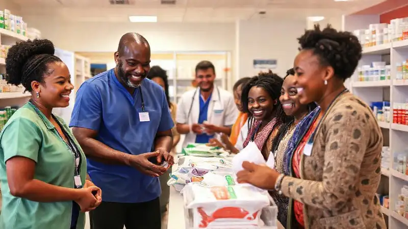 Voluntarios en farmacia apoyan a la comunidad