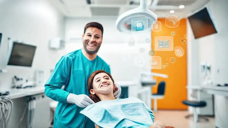 Clínica dental moderna y atractiva