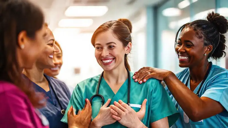 Equipo de salud brindando apoyo emocional juntos