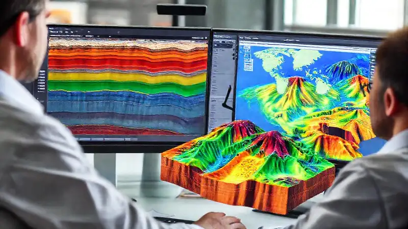 Software de modelado geológico con mapas y datos