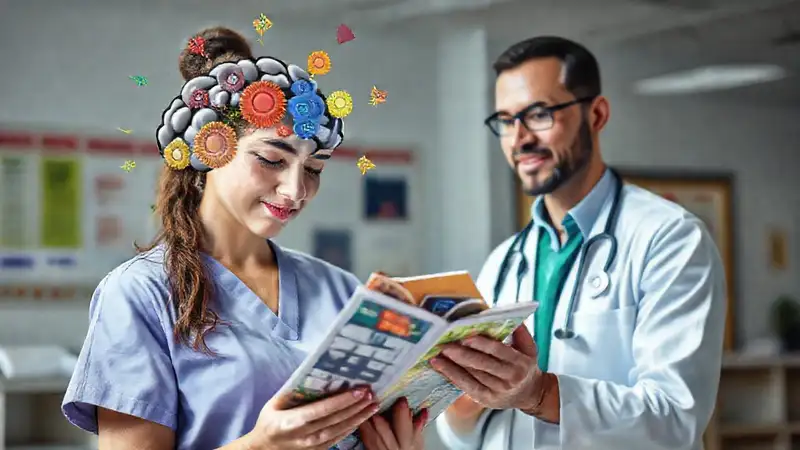 Estudiante de enfermería usa técnicas de memorización