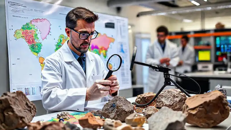 Mapas y muestras en entorno científico moderno