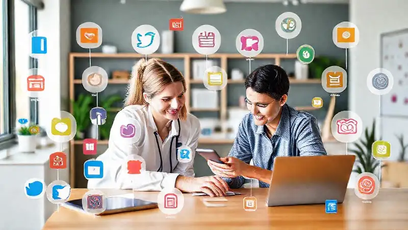 Iconos, terapia y tecnología en ambiente profesional