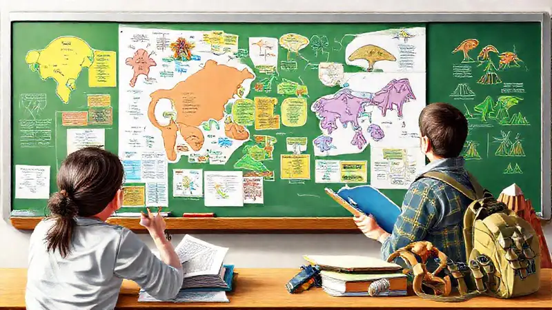 Estudio de geología con mapas y diagramas
