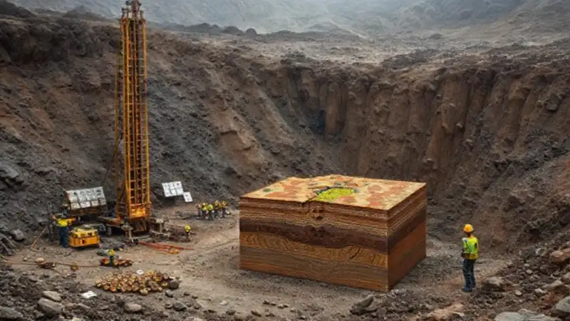 Equipos y muestras para exploración geológica