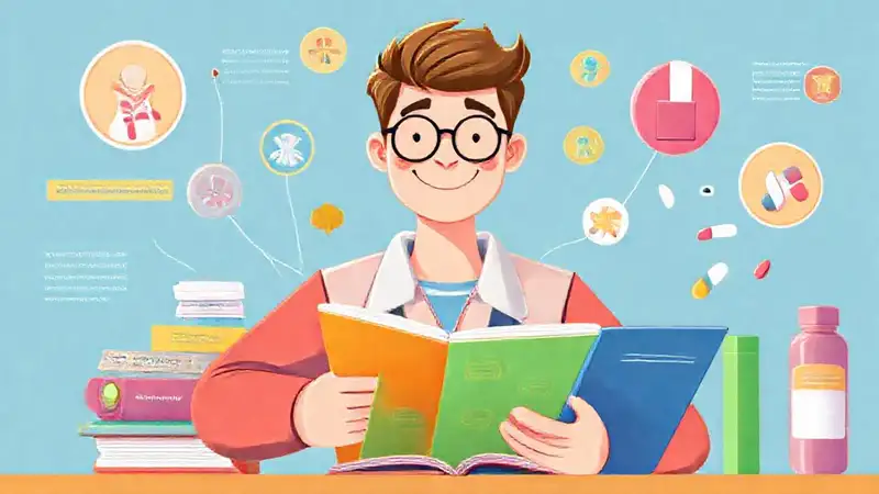 Estudiante seguro estudia con herramientas coloridas