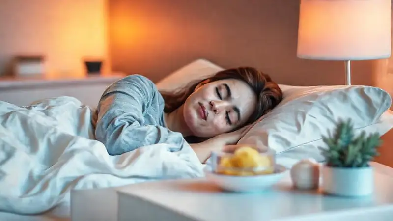 Persona relajada durmiendo en ambiente sereno