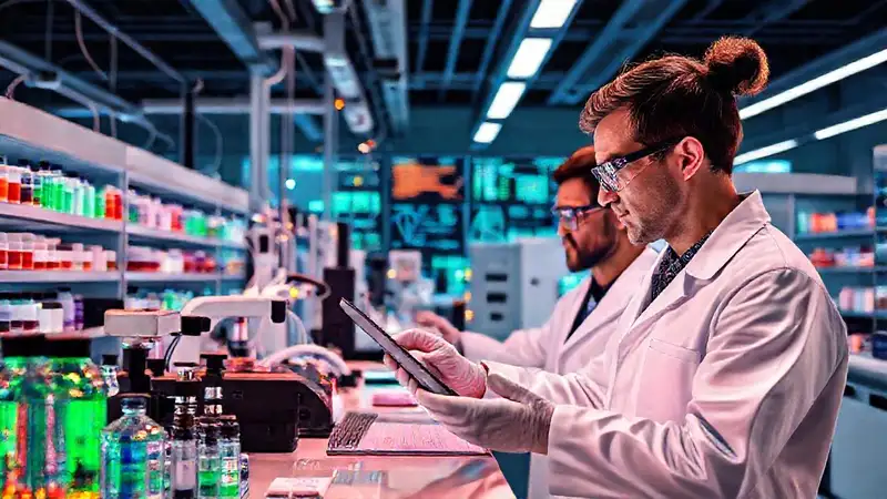 Laboratorio moderno con tecnología innovadora y avanzada