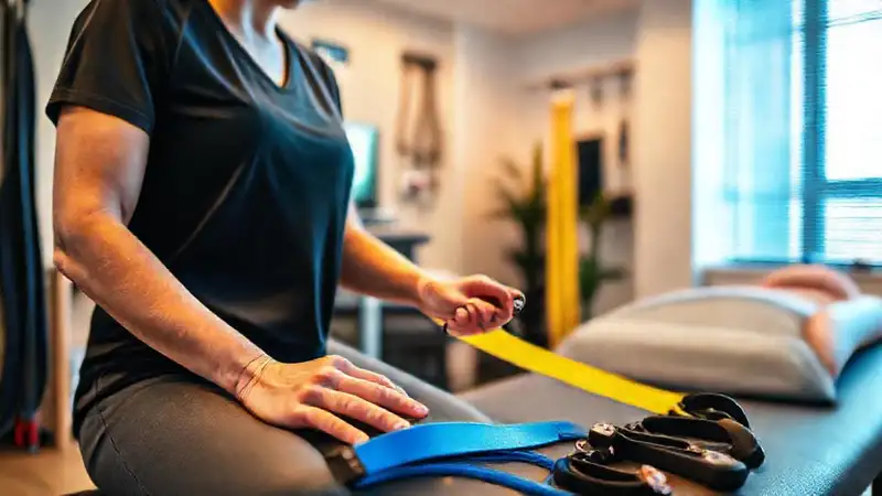 Herramientas de fisioterapia en un entorno profesional