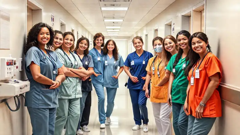 Enfermeras confiadas en un hospital moderno