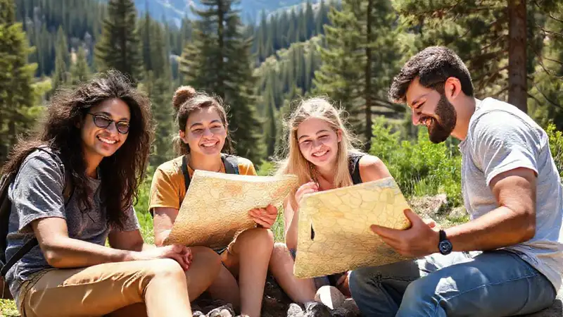 Estudiantes de geología disfrutan y estudian al aire