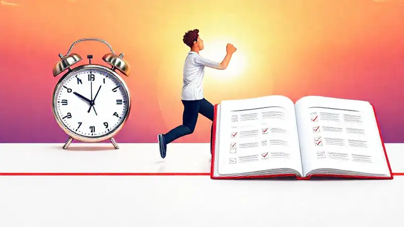 Persona motivada conquista metas con energía positiva
