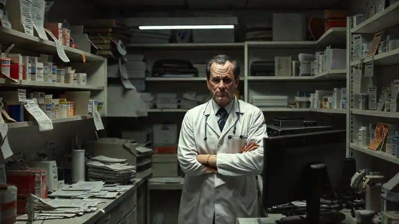 Farmacia caótica y desordenada, ambiente estresante