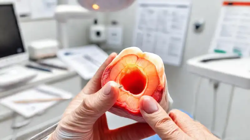 Preparación de conducto con equipo dental moderno