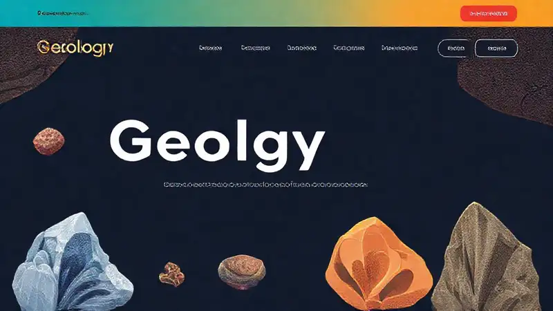 Página web de geología moderna y colorida