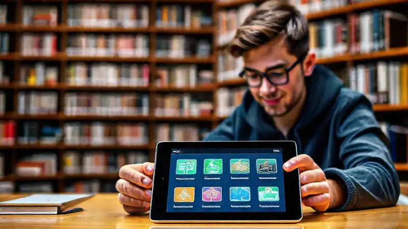 Tableta con apps y recursos digitales educativos
