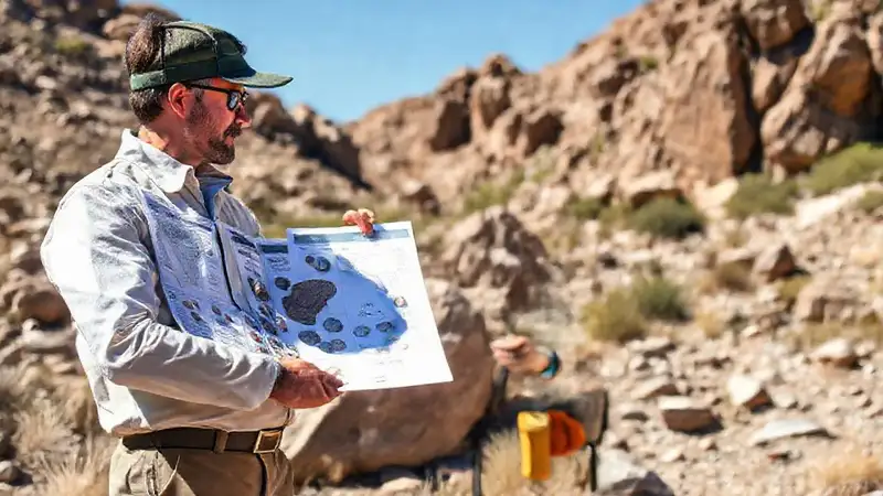 Geólogo presenta informe en paisaje natural