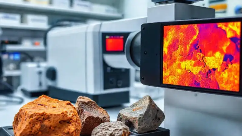 Espectroscopía infrarroja de rocas en laboratorio